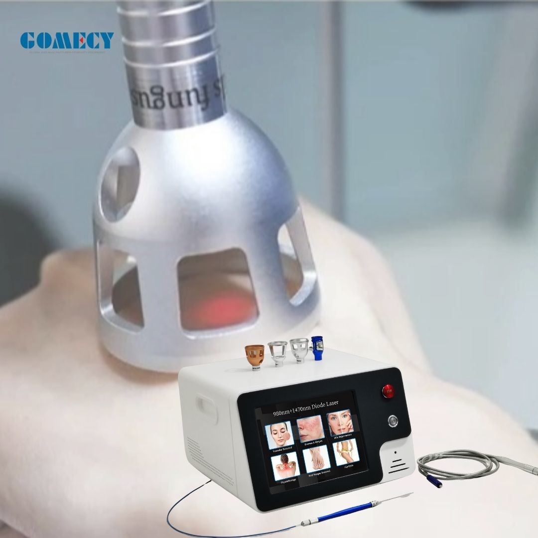 1470nm 980nm 6 + 1 Diode Laser Therapy Device Fiber-Coupled Laser For Vascular Removal