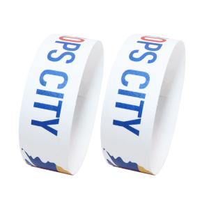 Wholesale Lightweight Disposable Paper Wristbands , Waterproof Security Wristbands For Events from china suppliers