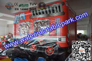 Wholesale Giant Funny Firetruck Inflatable Bouncy Castle Jumper House from china suppliers
