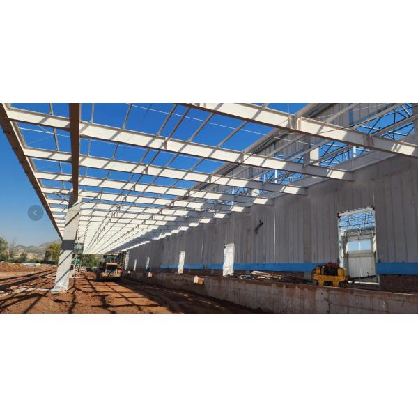 Large Space Steel Frame Structure Building , Prefabricated Commercial Steel Buildings