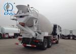 White Concrete Mixing Equipment Sinotruk 6M3 Mixer Tank Truck 6x4 White Color