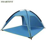 Blue Silver Coated Outdoor Camping Tents 190T Polyester Pop Up Beach Shelter