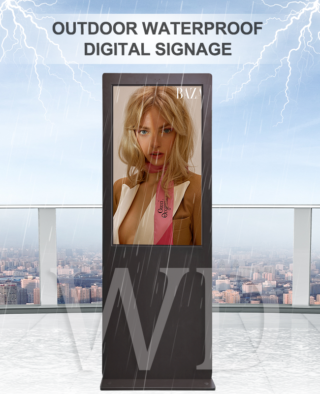10ft height 43/ 55/ 65/ 75 inch Weatherproof Digital Display For Outdoor Advertisement