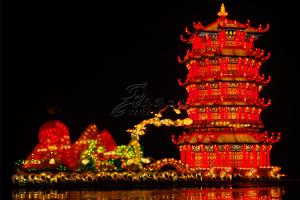 China Bright Fabric Chinese Lanterns , Big Size Chinese Lantern Christmas Lights on sale