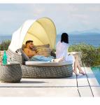 High-End Hand Knitted Chair Outdoor Villa Hotel Garden PE Rattan Sofa And Table