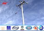 115KV 75Feet Tapered Round Steel Utility Power Poles / Galvanized Steel Pole