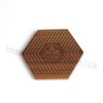 Cute Rustic Farmhouse Wooden Cup Coaster Cool Bar Drink Coasters with Holder