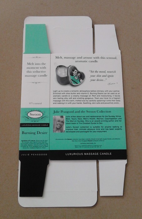 Customized soft cardboard paper packaging box for candle with open window