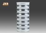 Modern Style Cylinder Fiberglass Flower Pots With Silver Mirror Mosaic Finish