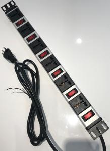 Wholesale Cabinet PDU 250V Universal Outlet Power Strip With 2M Cord from china suppliers