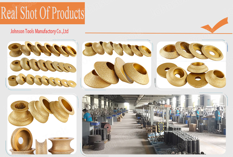 Vacuum Brazed Marble Granite Stone Quartz Tile Ceramic Diamond Abrasive Grinding Profile Wheel for Angle Grinder