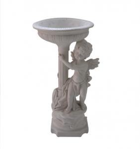 Wholesale Angel Rome Column Bird Bath With Fountain , Water Fountain Bird Bath from china suppliers