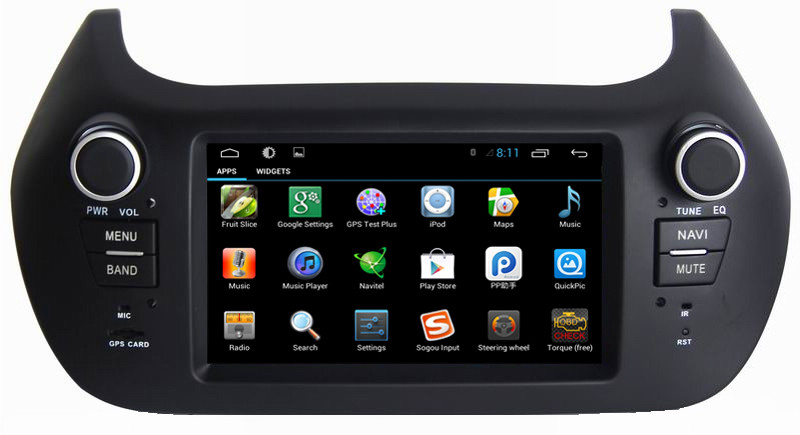 Ouchuangbo car dvd video for Fiat Fiorino with wifi BT gps navigation iPhone and Android phone connect to car radio