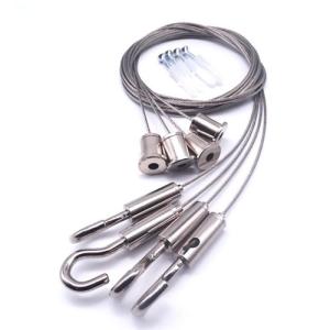 Wholesale Hanging Lamps Wire Rope Lanyard Suspended Ceiling Cable Assembly With Carabiner from china suppliers