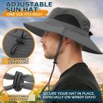 Wide Brim Bucket Hat Foldable Boonie Hat for Fishing Hiking Garden Safari Beach