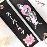 Personalized Keychain Double Sided Embroidery Label Anime Design Namel Tag