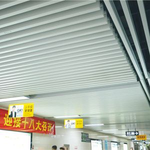 China Decorative Commercial Metal Strip Aluminium / Aluminium Baffle Ceiling Panels 35mm Width 150mm Height on sale