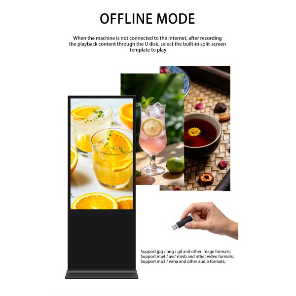 43-Inch Interactive Touch Floor-Standing Digital Signage | IPS Panel for Retail Store & Shopping Mall