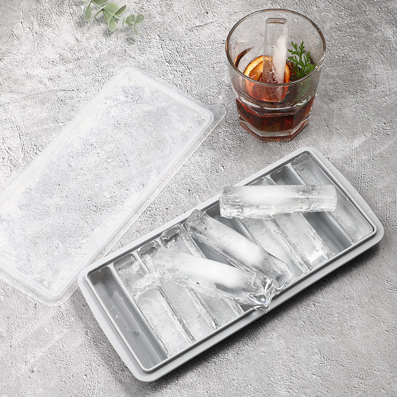 Silicone Freezer Tray With Lid - 1 Cup Silicone Food Freezer Tray - Large Ice Cube Freezer Molds - Soup, Sauce, Leftovers, Homemade Meal Prep Freezing