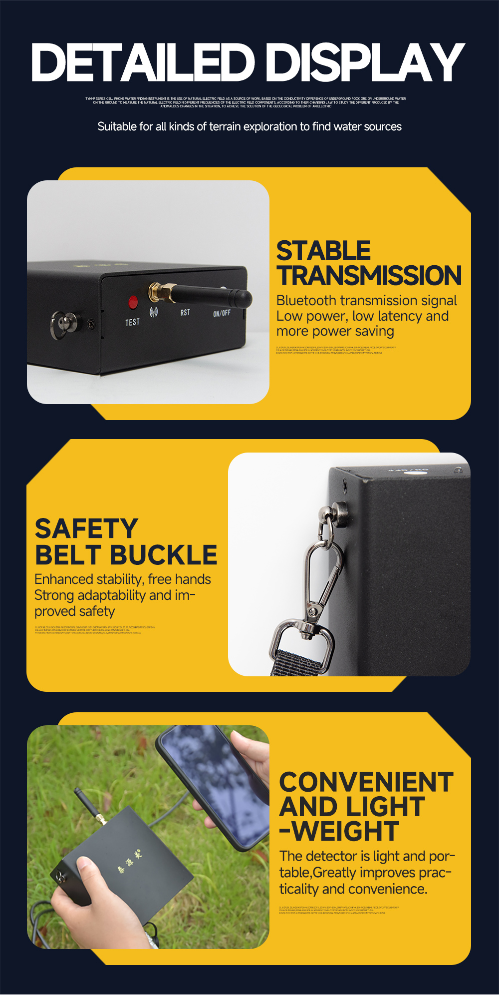 TYM P Series Auto Mapping Borehole Water Detection Machine Mobile Underground Water Detector