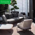 Waterproof Upholstery Cushion Rattan Chair Outdoor Sofa Set Customized Color