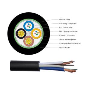 Wholesale Single Mode Anti Rodent 2 Core Hybrid Fiber Optic Cable from china suppliers