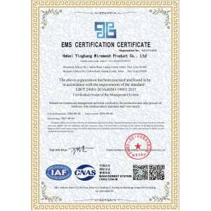 Hebei Yingkang Wire Mesh Product Co., Ltd. Certifications