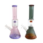 Glassworks Color Worked Beaker Bottom Bong Borosilicate Glass Bongs