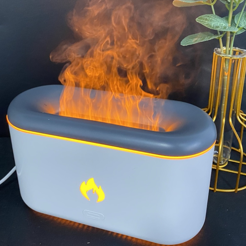 Wholesale Aromatherapy Scent Customized Essential Oil Aroma Diffusers Ultrasonic USB Diffuser Bicolor Flame Humidifier