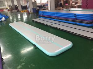 Wholesale Blue 4m Air Track Gymnastics Mat , Drop Stitch Tumbling Air Track from china suppliers