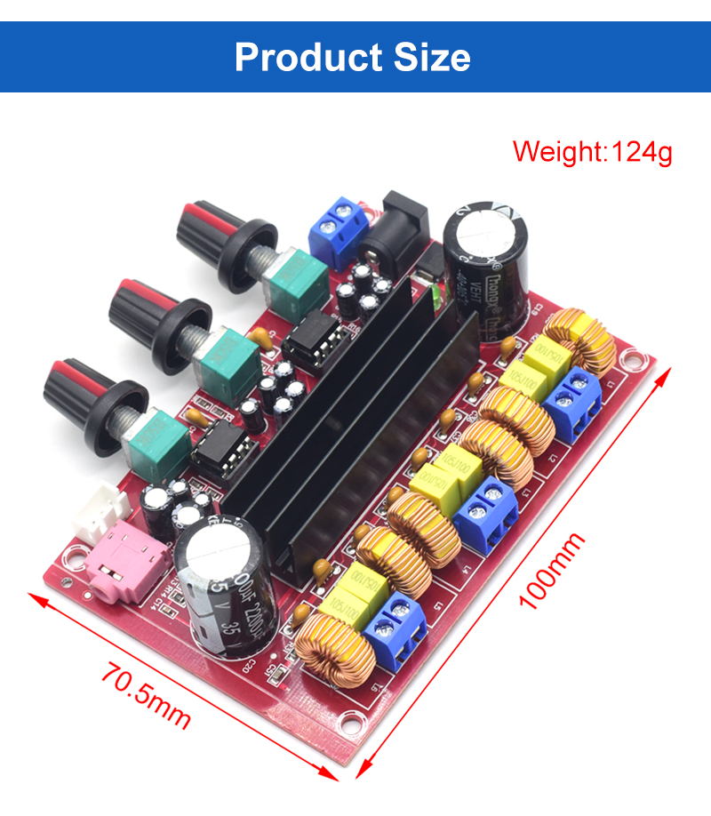 CA-3116P 2*50W+100W Digital Amplifier Board High-Performance Linear Audio Amplifiers TPA3116D2