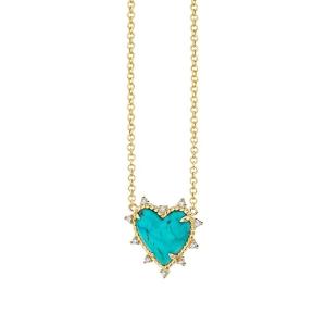 Wholesale 925 Sterling Silver Chain Jewelry Diamond And Turquoise Heart Twist Necklace No Pearl Chain from china suppliers