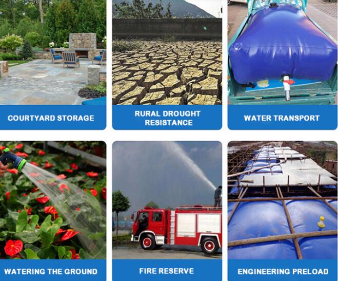 31oz Lacquering 20000L Square PVC Tarpaulin Water Tank Water Holding Tank Portable Water Tanks