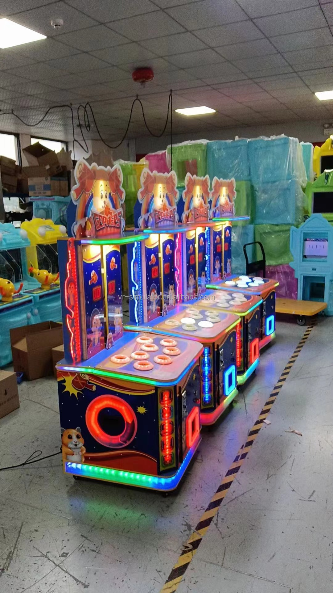 80W Hit The Frog Game Kids Arcade Machine Luxury Steady Appearance