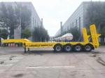 Self-dumping 30-60 Ton Lowbed Trailers 4-Axle Lowboy Semi Truck for Transportati