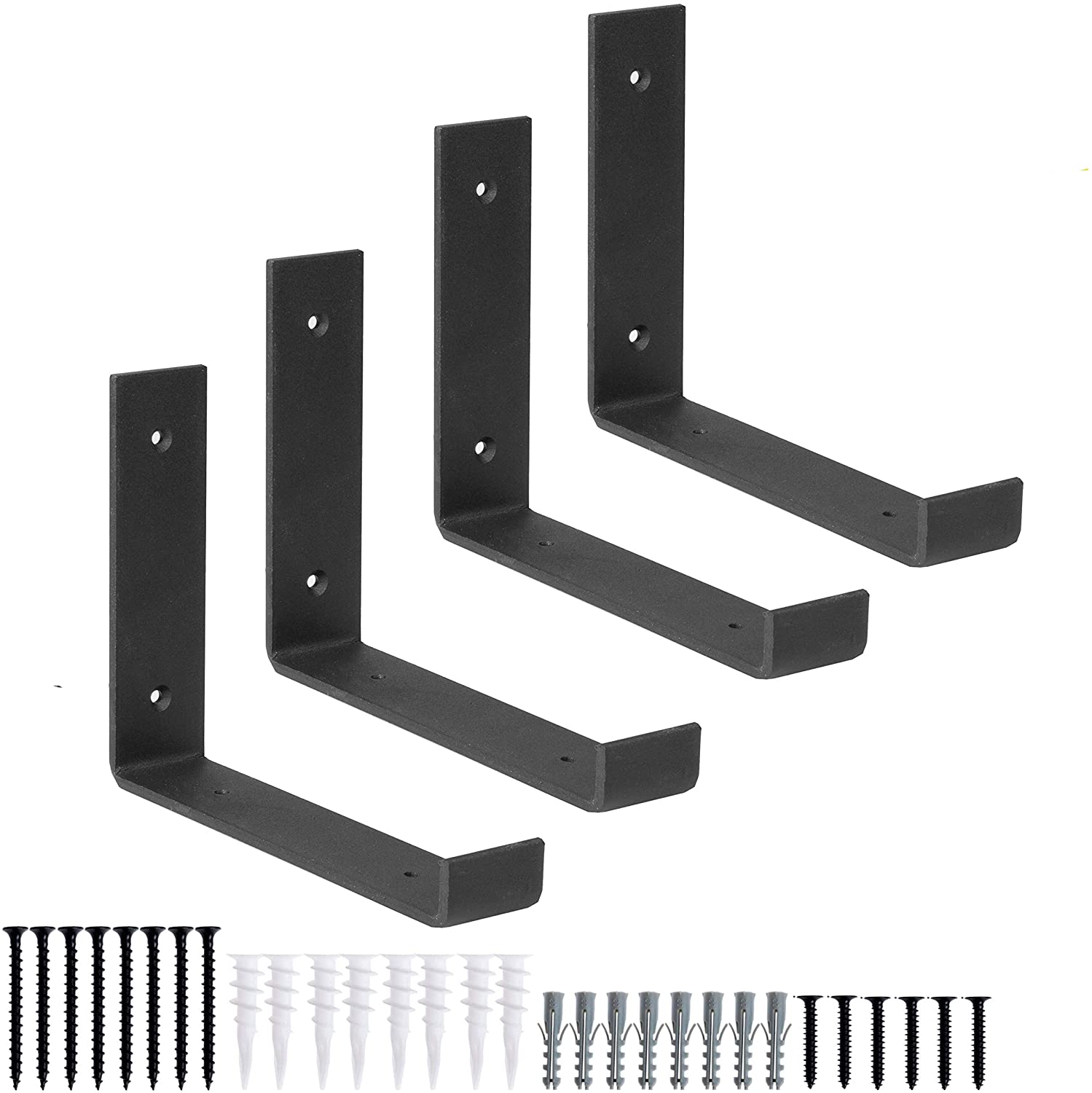 Sturdy Heavy Duty Wall Mount Bracket for Heavy Shelves Easy to Assemble 5mm Thickness