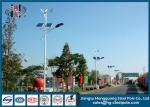 Hot Dip Galvanized Outdoor Street Light Poles Single Or Double Arm Iso Standard