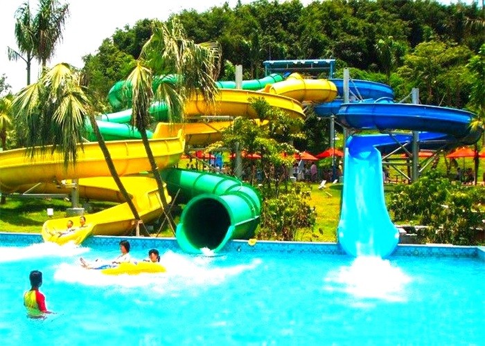 Customized FRP Boomerang Indoor Water Park Slide