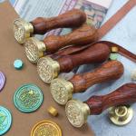 Wooden Wax Seal Stamp Branches Vintage Sealing Wax Stamps Retro Wooden Handle