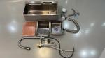 Stainess Steel Single Handmade Kitchen Sink Cup Washer Grey Color