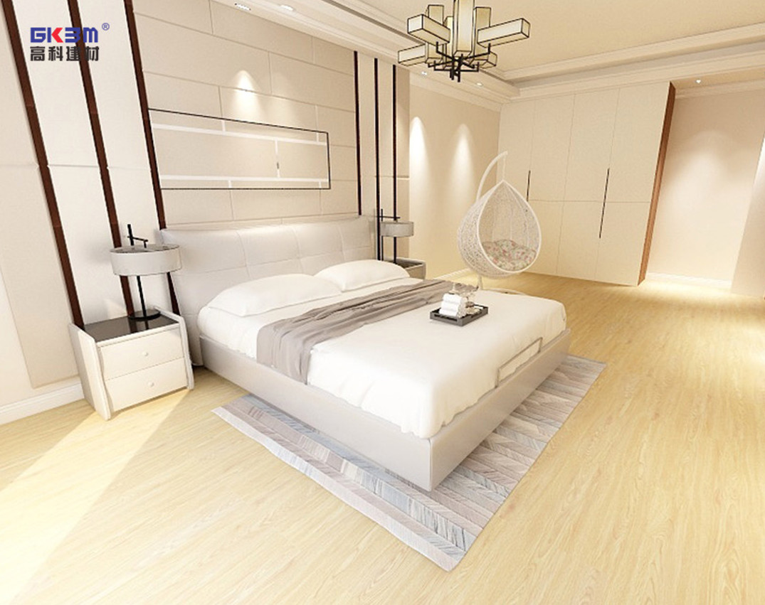 Eco Friendly SPC Flooring 4mm Waterproof Fireproof Oak Stone Composite Click GKBM SY-W3003