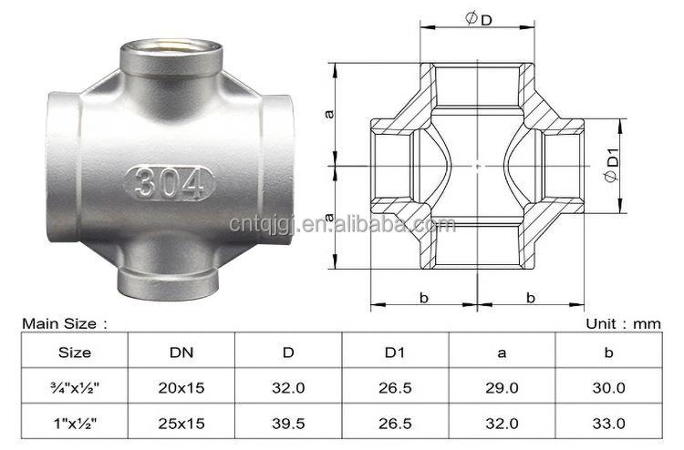 Customized Support Stainless Steel 304 316 Casting Male and Female Threaded Pipe Fitting for Plumbing Connection Nipple