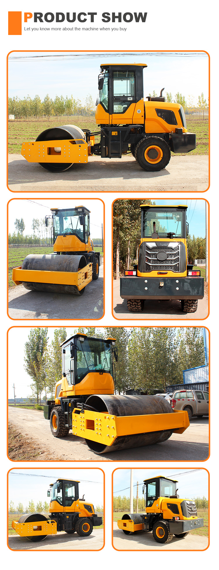 Double Drum Roller 5 Ton Asphalt Road Roller HQ-YL5000 for Durable Road Construction