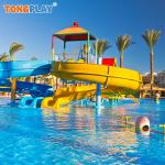 Double Curve Water Slide Plastic Fiberglass Action Park Water Slide