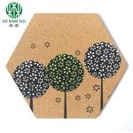 Natural Hot Sale Hexagonal Self-Adhesive Cork Board
