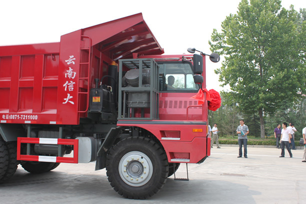 Rated load 95 tons Off road Mining Dump Truck Tipper 371HP engine power drive 6x4 with 50m3 body cargo Volume