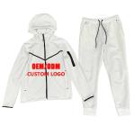 Custom Logo OEM Fleece Jogging Set Gym Sports Zipper up Hoodie Jogger Women
