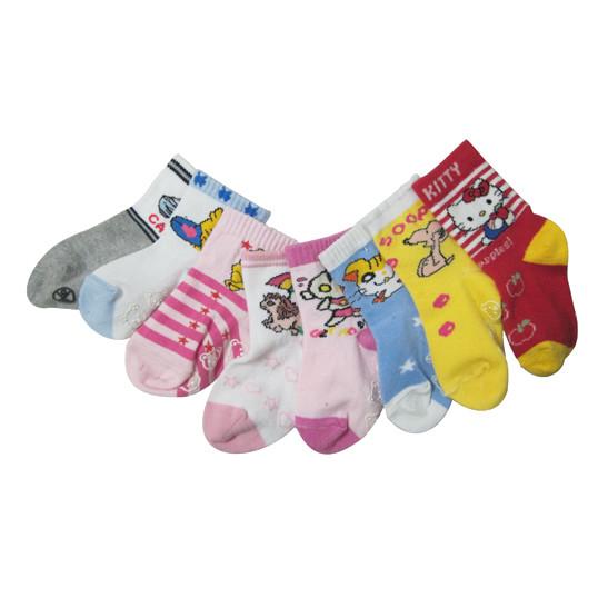 Quality High quality soft cotton with elastic fiber blend Cartoon Cotton Socks for sale