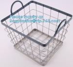 supermarket custom oblong wire metal storage baskets, Rose-Gold Fruit Baskets