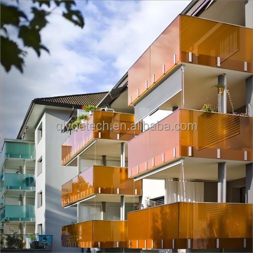 Home Bar Partition with Colored Laminated Glass Balustrades in Various Thickness
